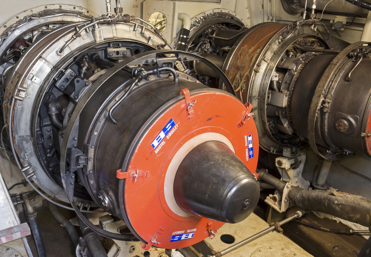 Rolls-Royce Proteus gasturbiner ombord robotbåten HMS VÄSTERVIK.
