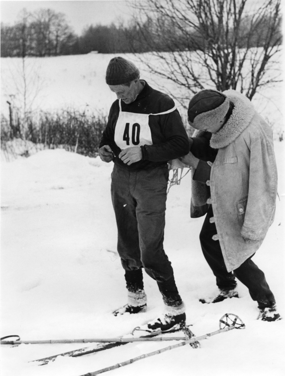 Regementsmästerskap, skidor 10 km, A 6. Förrådsman Knutsson.