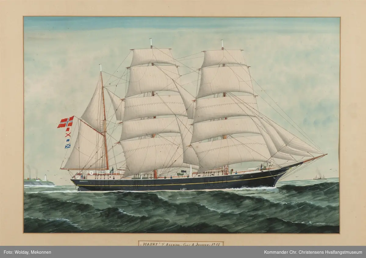 Bark Maury av Arendal, Capt. A. Johnsen