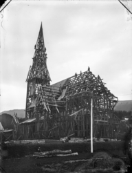 Molde kirke under bygging..(Se "Moldes tre eldste kirker-og 