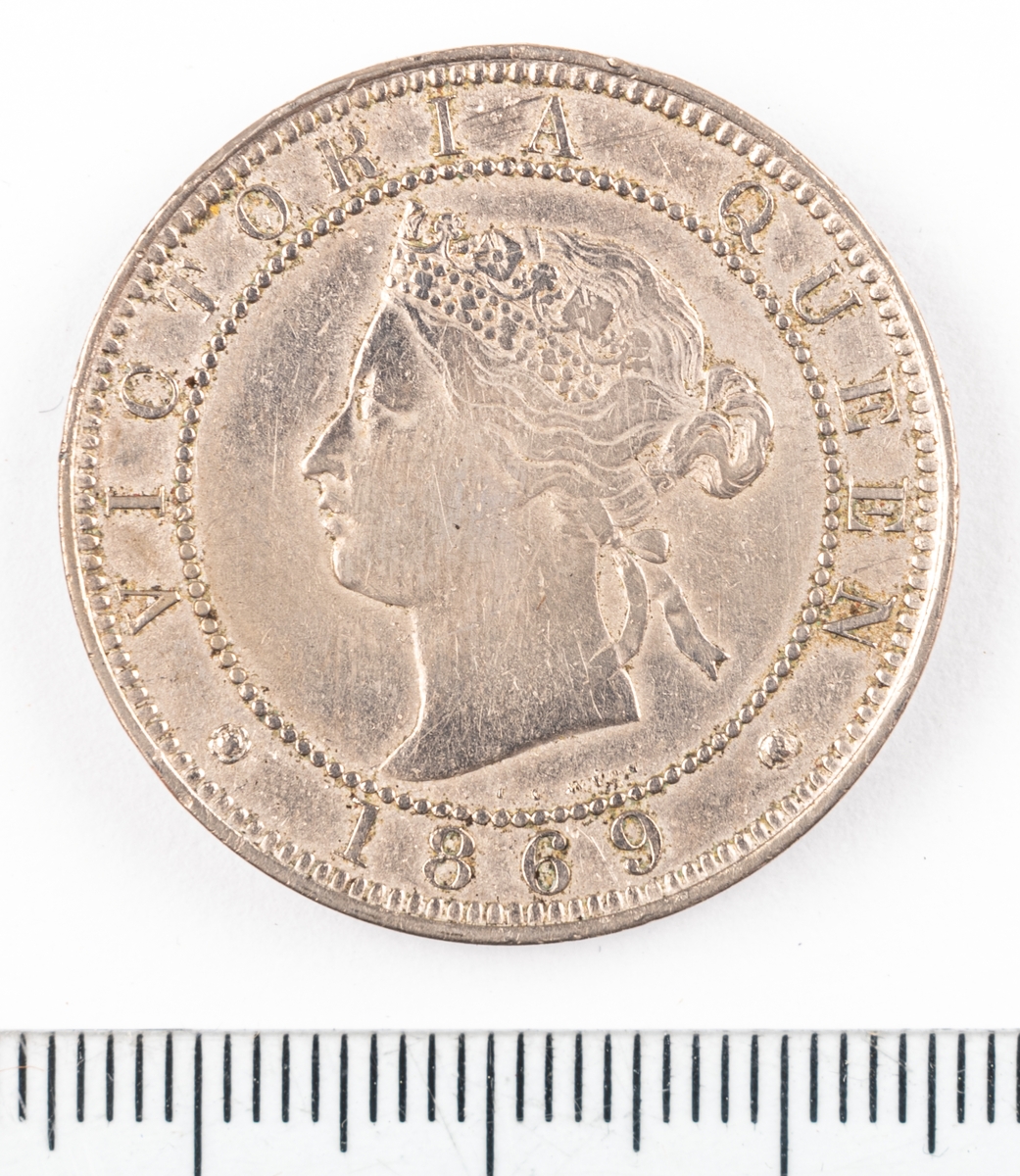 Mynt Jamaica 1869, 1 Penny.