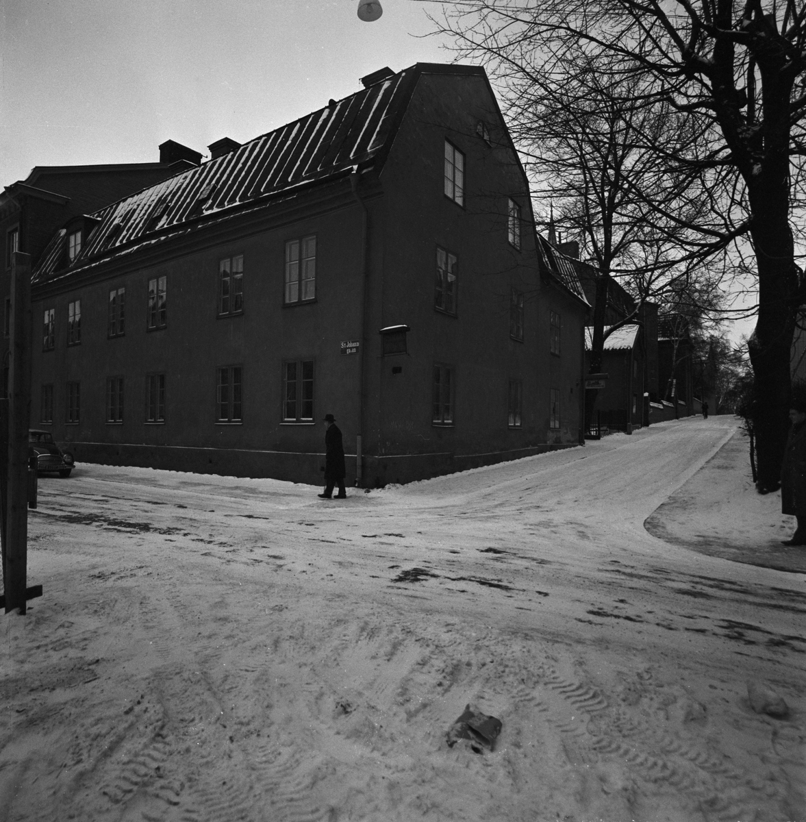 Studentliv, gamla studentbostäder, S;t Johannesgatan - Rundelsgränd, kvarteret Rosendal, Uppsala 1959