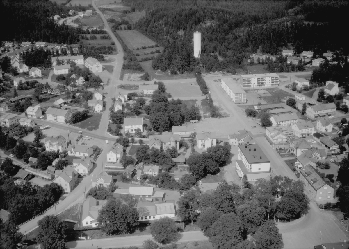 Flygfoto över Forserum i Nässjö kommun, Jönköpings län. 1272/1966
