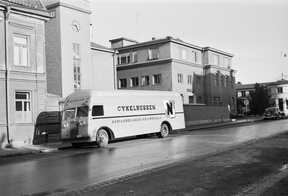 Nymanbolagen, cykelbussar, S:t Persgatan, Uppsala 1950