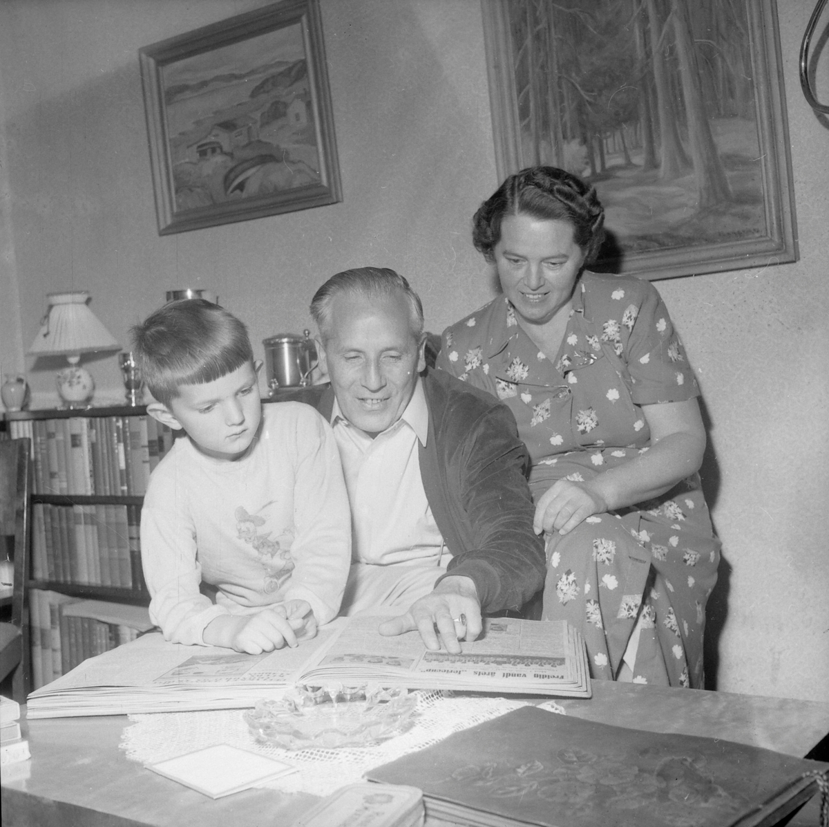 Harald Jacobsen med kone Inger og sønnen Per Harald