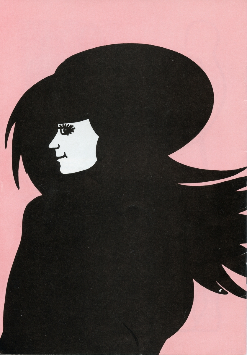 Program för Riksteaterns uppsättning av "Min syster och jag" från 1981. Programmet är rosa med en illustration av en kvinna i hatt. Häftat. Inlaga på 8 sidor.
Tillstånd vid förvärv: Gott skick.