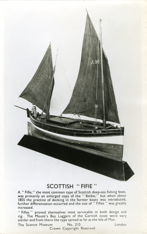 Modell av båttypen skotsk "Fifie"