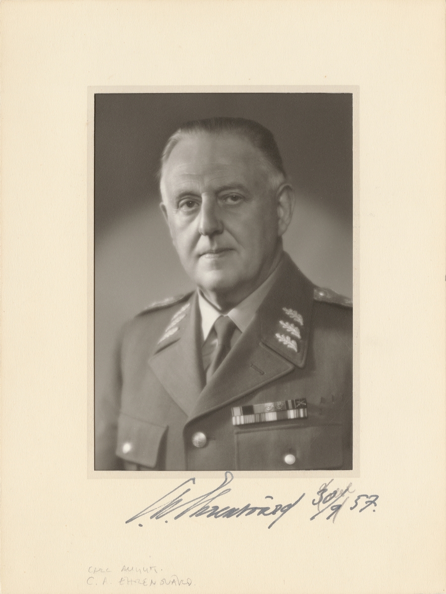 Porträtt av generallöjtnant och arméchef Carl August Ehrensvärd.