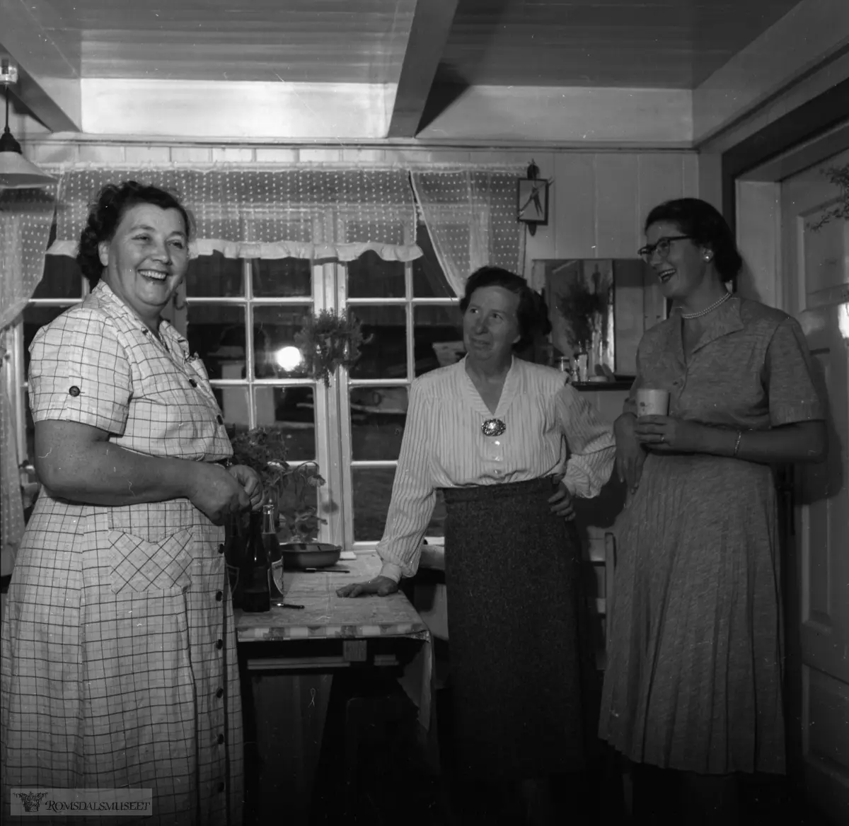 "Vistdalen 1954".Kjøkkenet på Løsletta, Lange, Vistdalen gnr. 114/11 og 12.