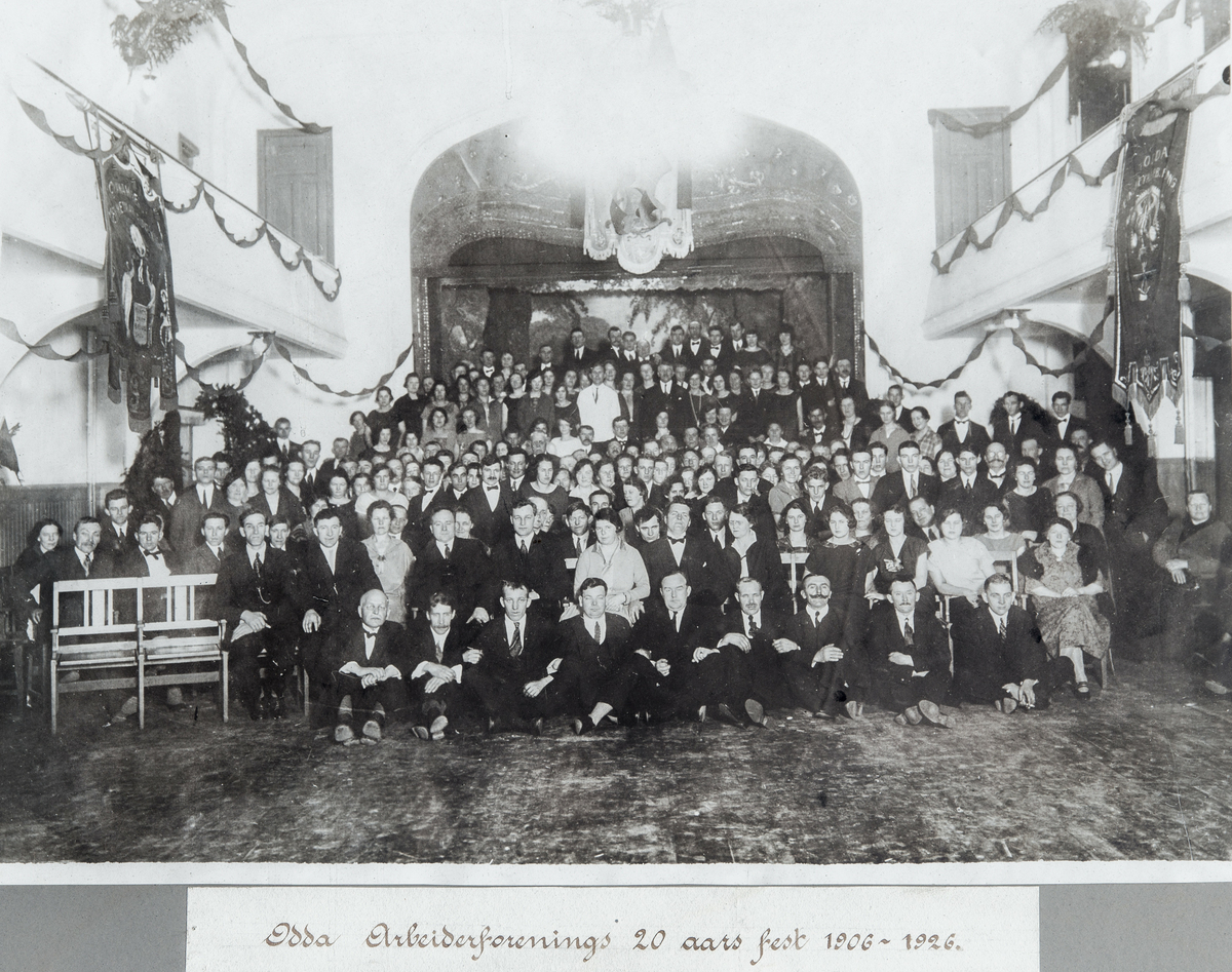 Odda Arbeiderforenings 20-års jubileum 1906-1926. 