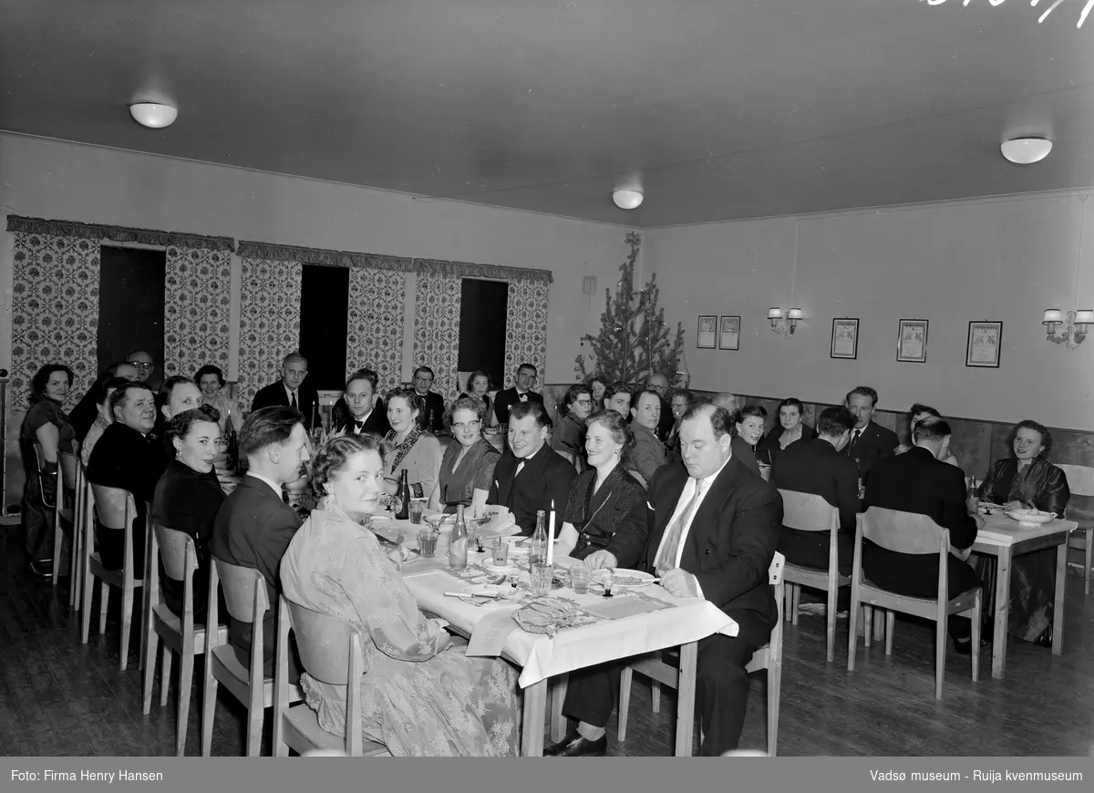 Vadsø 1957. Vadsø Håndverkerforening festmiddag