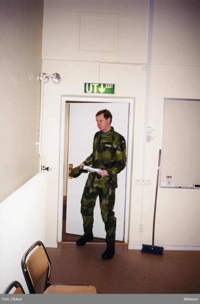 Expedition på I 12. Överste Bengt Axelsson, brigadchef I 12.