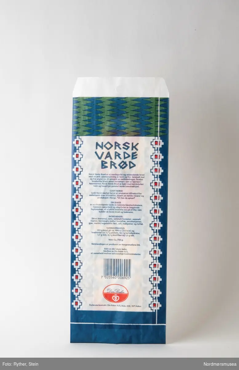 Papirpose for Norsk Vardebrød.