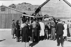 Nazister interneres i Lerviken, 12. mai 1945.