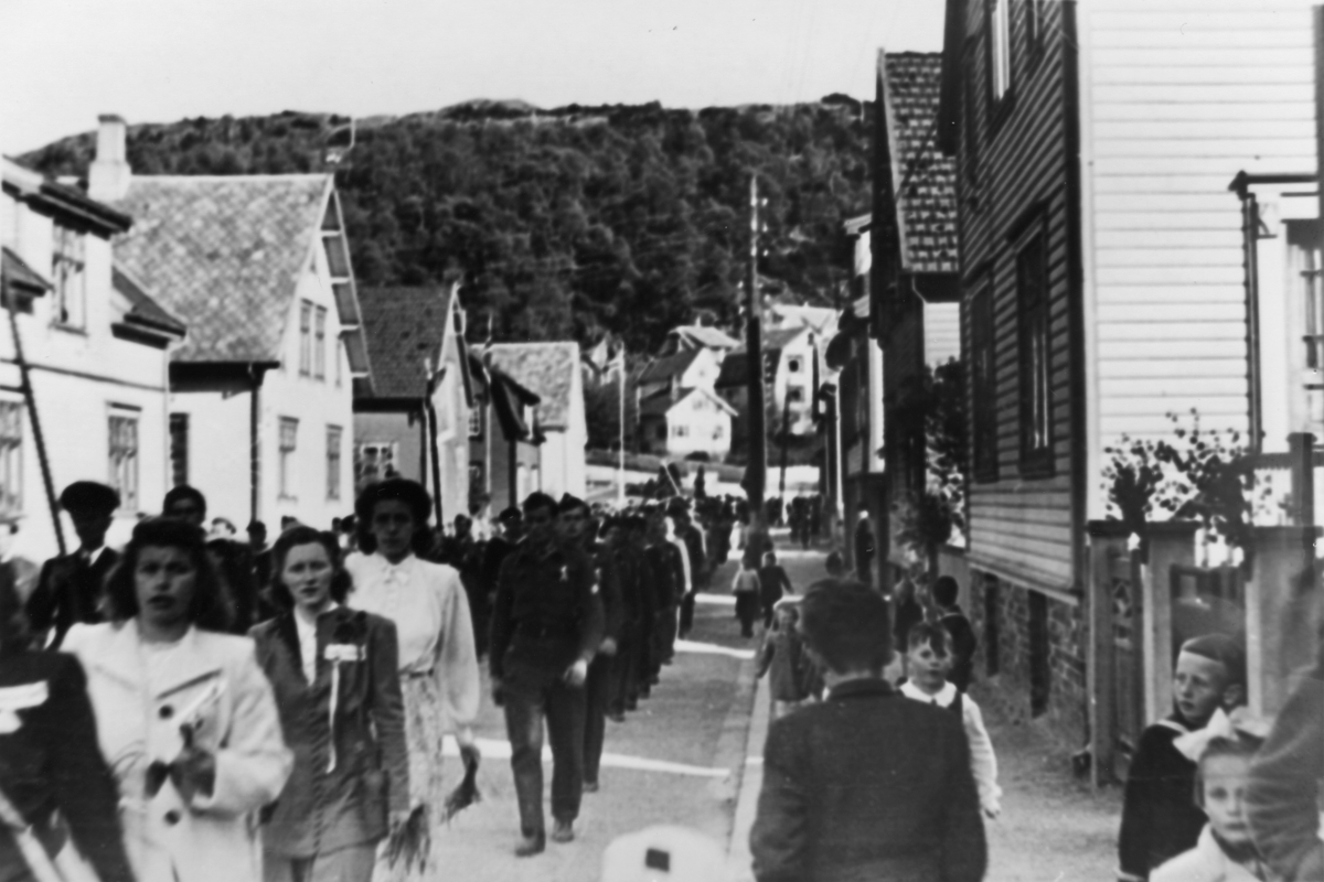 Borgertoget i Bøckmannsgaten, 17. mai 1946.