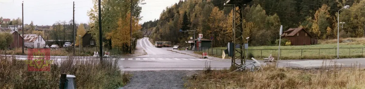 Riksveg 160 Enebakkveien x Nordstrandveien oktober 1980. Nordstrandveien mot vest.