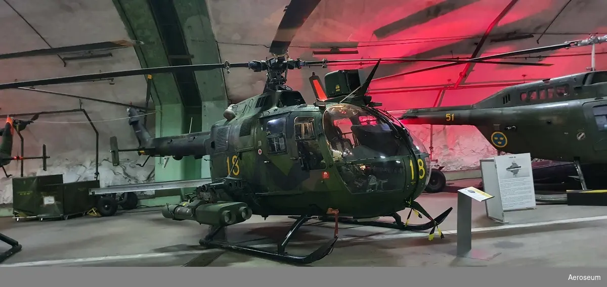 Helikoptern användes som pansarvärnshelikoptrar. 1984 beställde den svenska armén 20 helikoptrar.

Första flygningen skedde 1967 och helikoptern var i aktiv tjänst mellan åren 1984 till 2009.

Helikoptern har använts civilt som polis-, räddnings-, och ambulanshelikopter. 