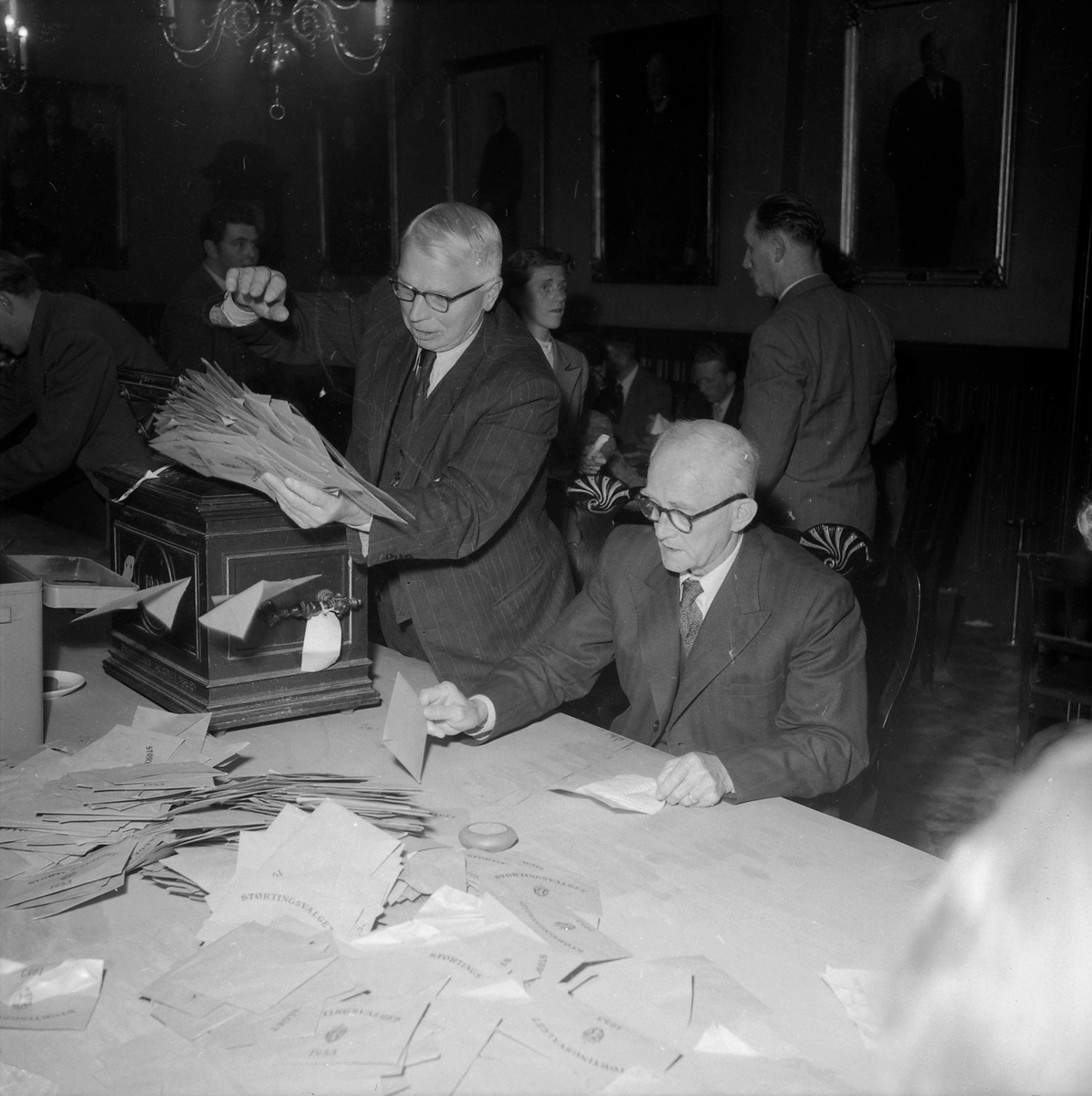 Opptelling av stemmer til Stortingsvalget 1953