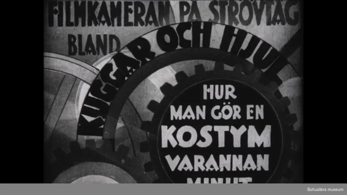 "Filmkameran på strövtåg bland kuggar och hjul. Hur man gör en kostym varannan minut", All-film, 1935
Optiskt ljud.