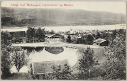 Utsigt fra Maihaugen, Lillehammer og Mjøsen.