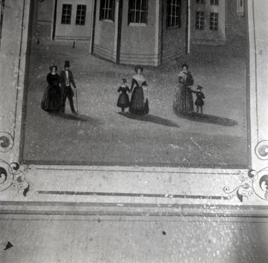 Väggmålningar i Smedby gamla prästgård.