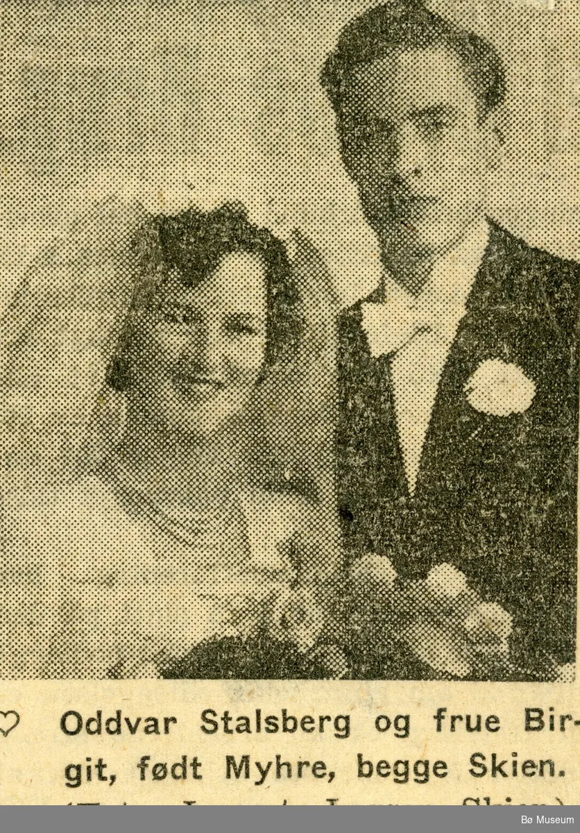 Brudeparet Birgit Myhre og Oddvar Stalsberg