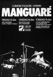 Club 7. Cubansk folklore. Manguaré. Desember 1977. Plakat la