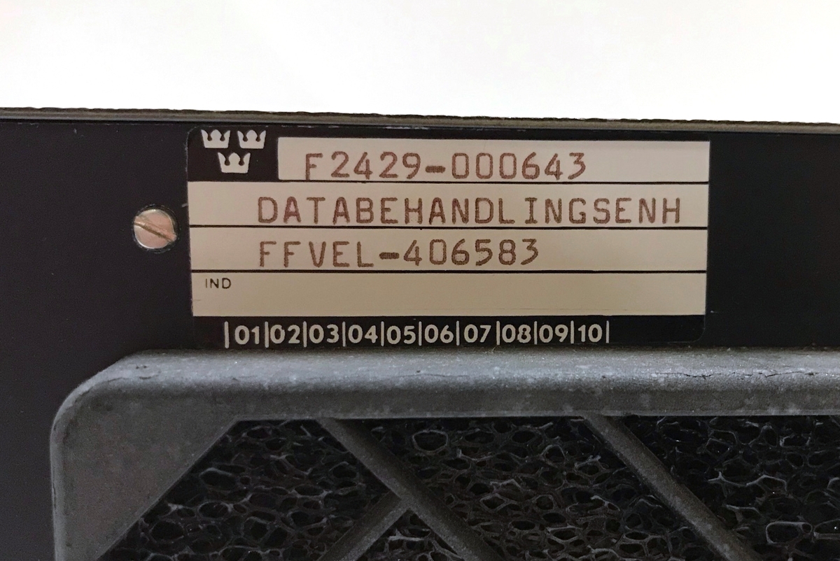 Databehandlingsenhet FFVEL-406583, för DBU 287 inom STRIL 60.
