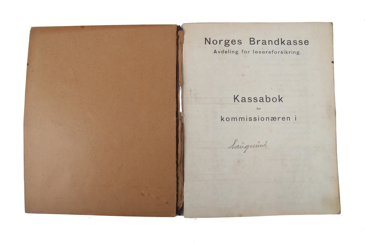 Kassabok fra 1915 til 1920