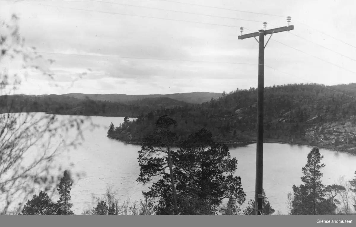 Fjernledning langs Ørnevannets nordside. Fra Ørnevandsforekomsten, 27/9-1937