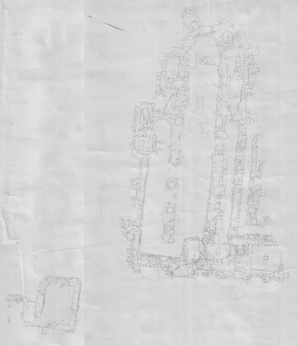 Kartor från inmätningar av Dominikanklosterruin under stadshuset. Karta.
