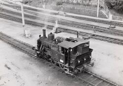 Damplokomotiv type 25a nr. 198 i skiftetjeneste på Kristians