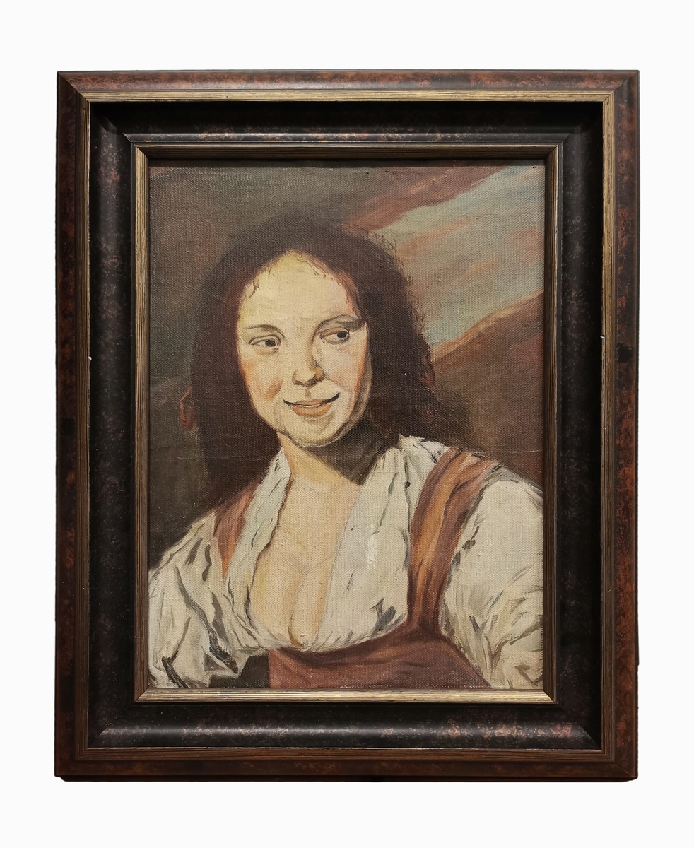 Motivet viser et portrett av en kvinne. Motivet er en kopi av maleriet "Sigøynerpiken" malt av den nederlandske kunstneren Frans Hals (1582-1666).
