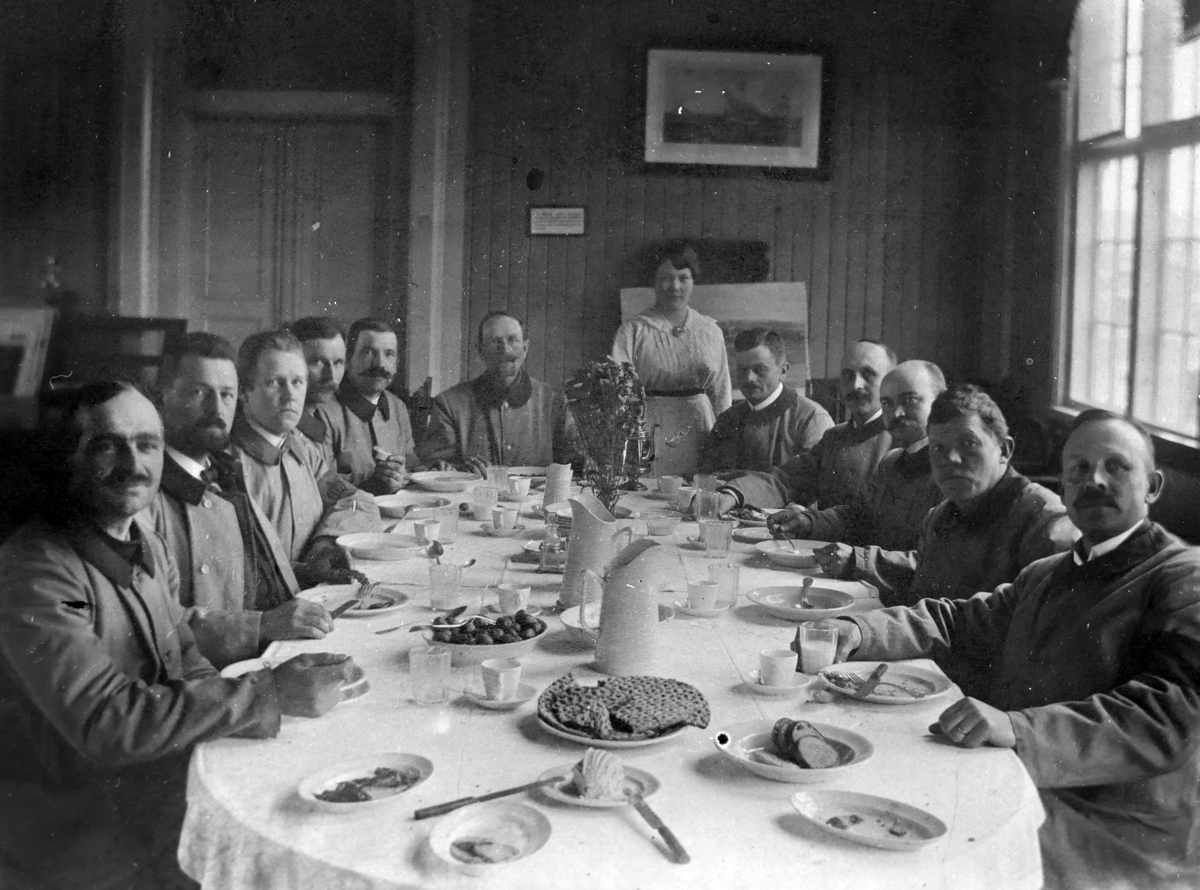 Vykort Engesberg, matsalen 1914.