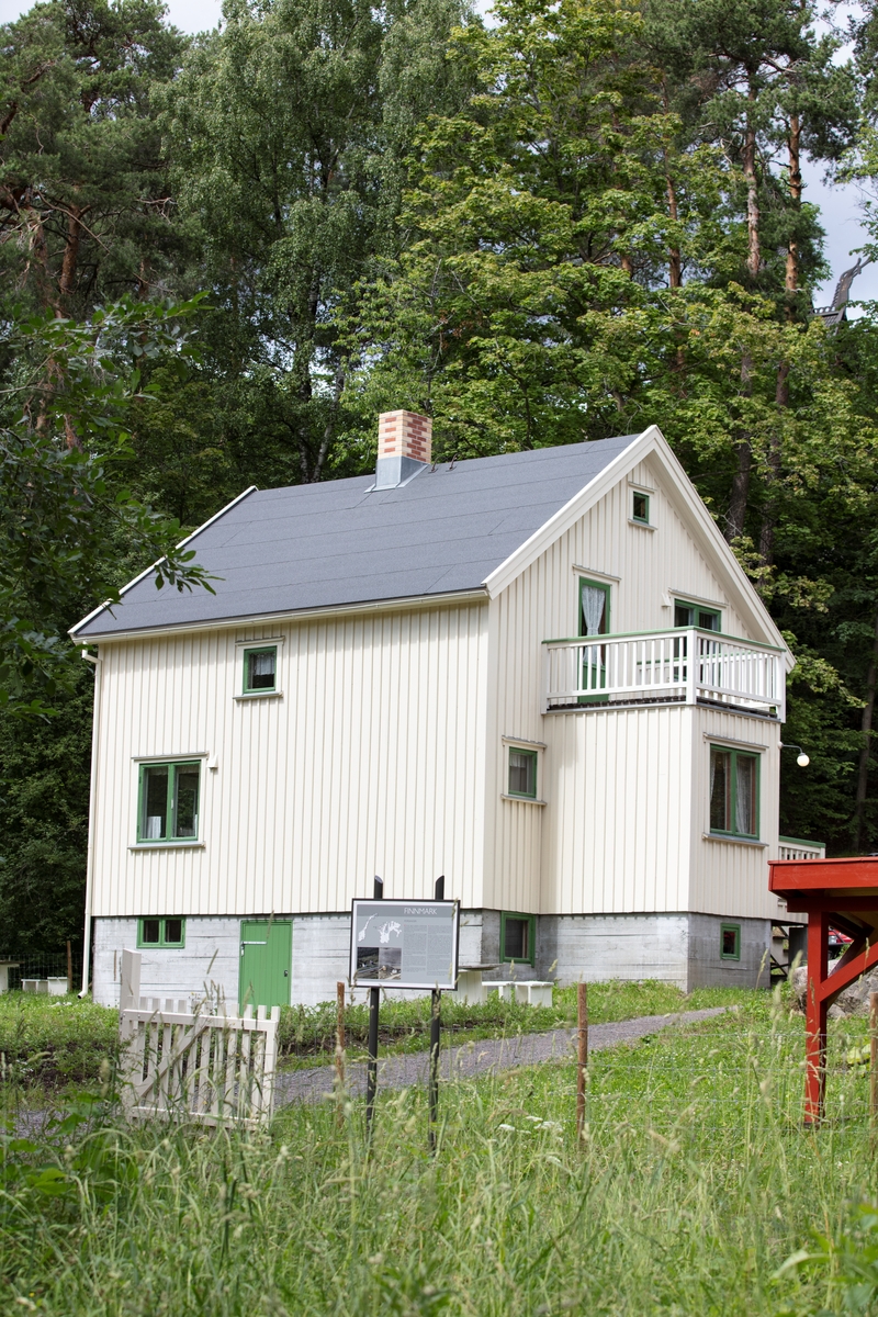 Bolighus fra Olderfjord i Porsanger, gjenoppført på Norsk Folkemuseum i 2019.