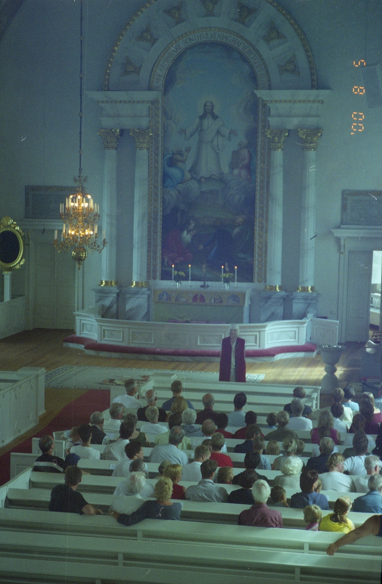 Gudstjänst i Färila kyrka, 5 augusti 2000.