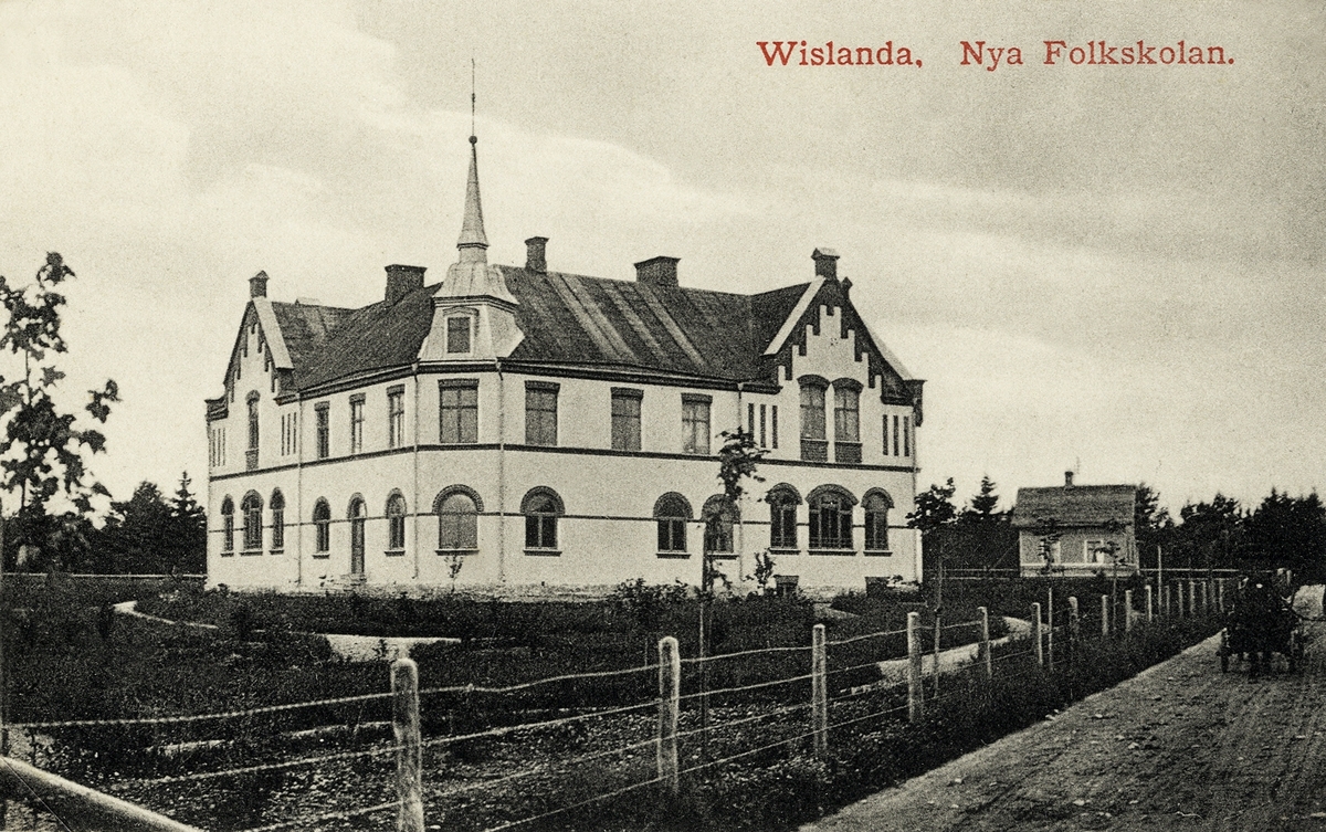 Nya folkskolan i Vislanda, 1910.