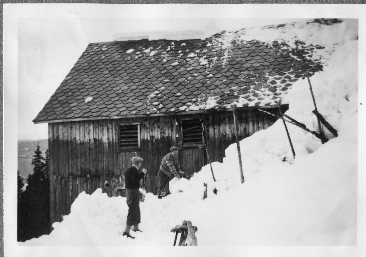 Snømåking vinteren 1951.