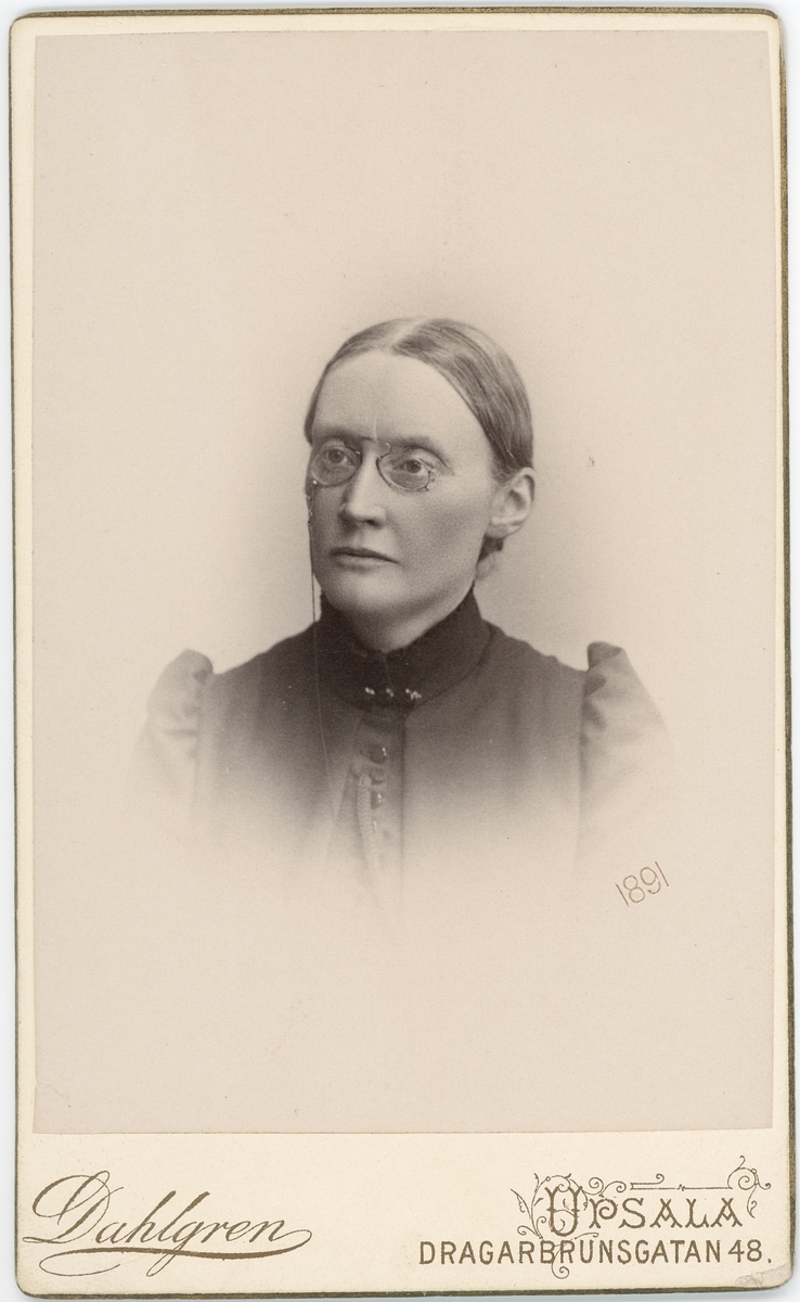 Kabinettsfotografi - miss Elisabeth May, Uppsala 1891