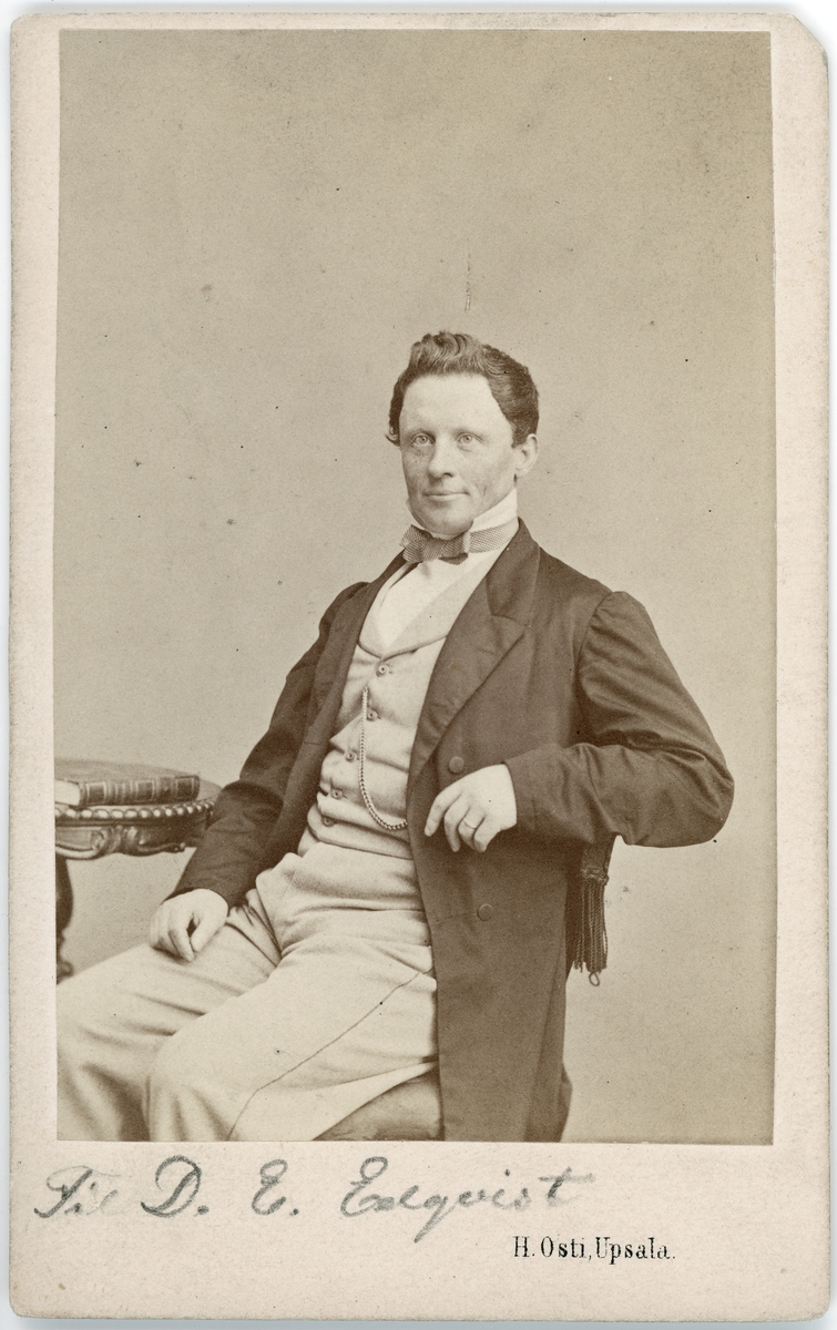Kabinettsfotografi - filosofie doktor Esaias Edquist, Uppsala 1864