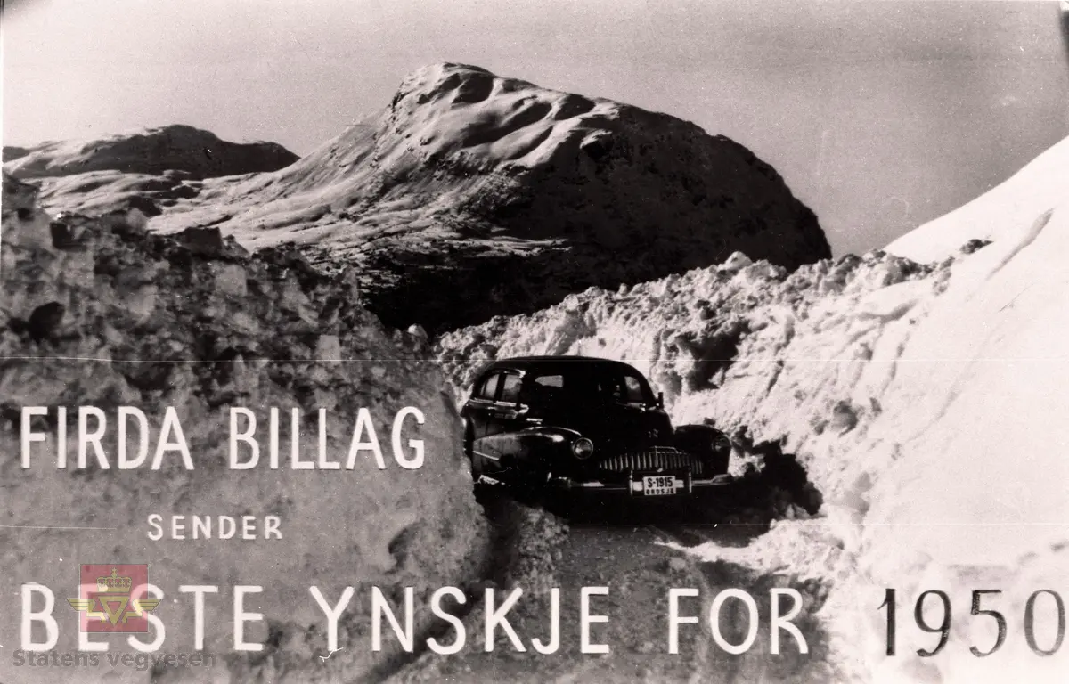 Julekort frå Firda Billag år 1949.

På kortet står: "Firda Billag sender beste ynskje for 1950".

Motivet er frå riksveg 13 Rørvikfjellet. Bilen er ein 1946-modell Buick med kjenneteikn S-1915.
