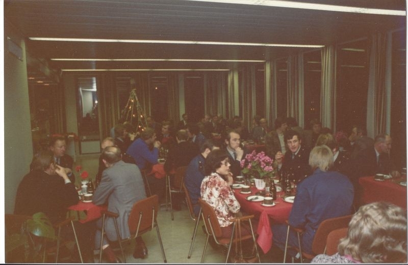Foto fra festlighetene ved åpningen av Trondheim Politimuseum i 1975
