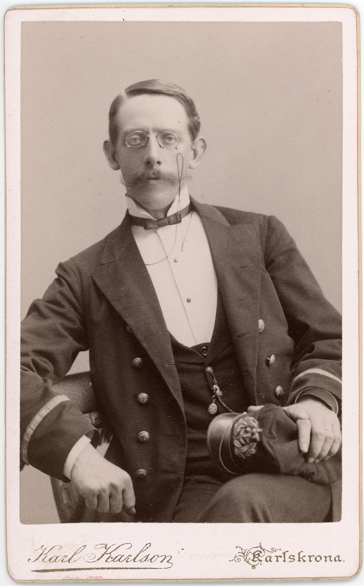 Kabinettsfotografi - Isaac Neuendorff, Kungliga flottan, Karlskrona 1890