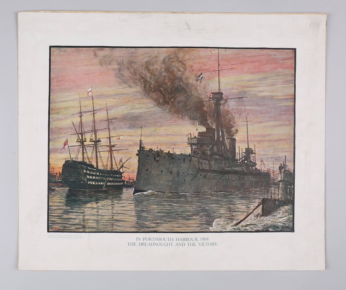 Krigsskip i Portsmouth havn 1909