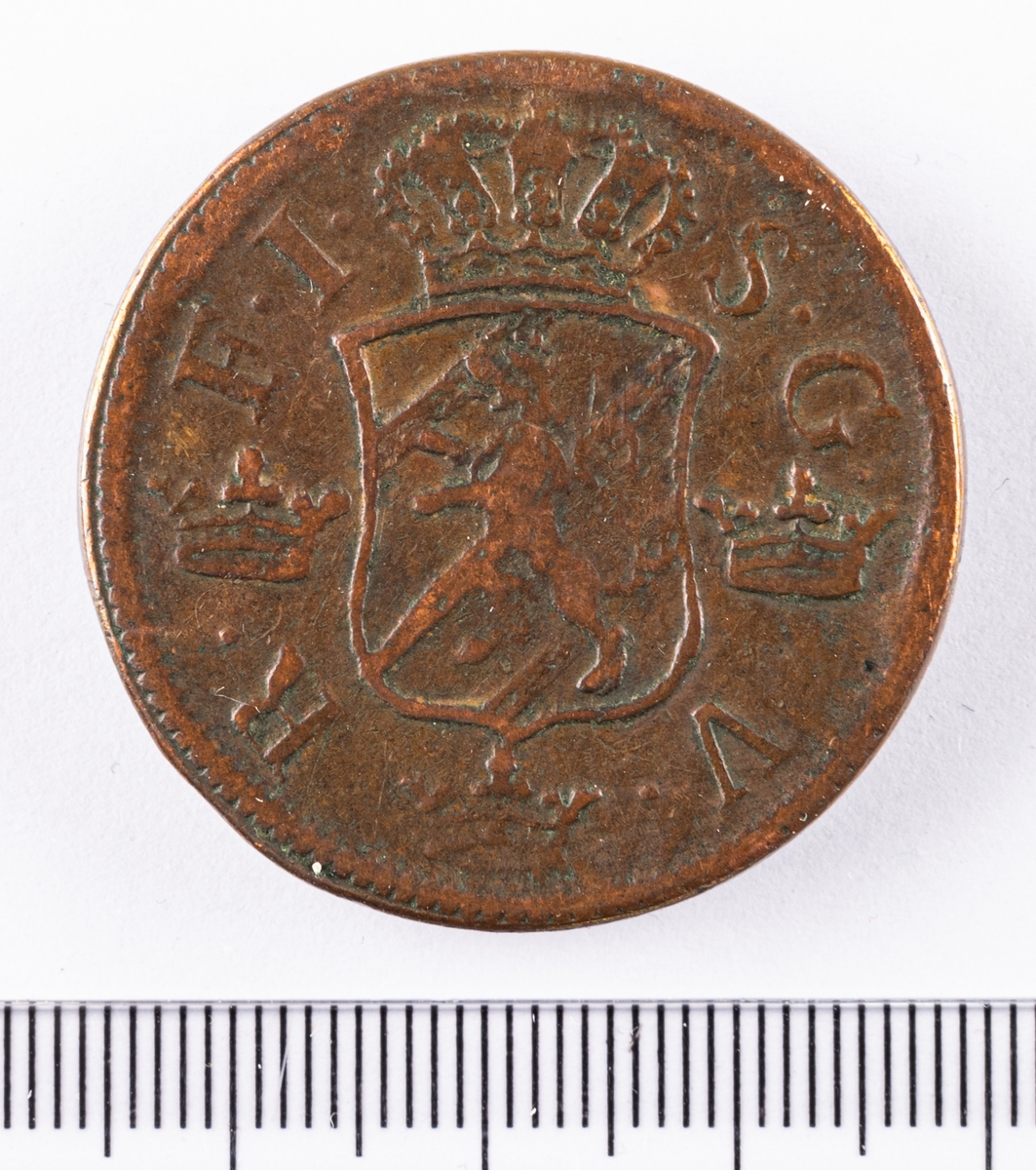 Mynt, Sverige, 2 öre, 1750.