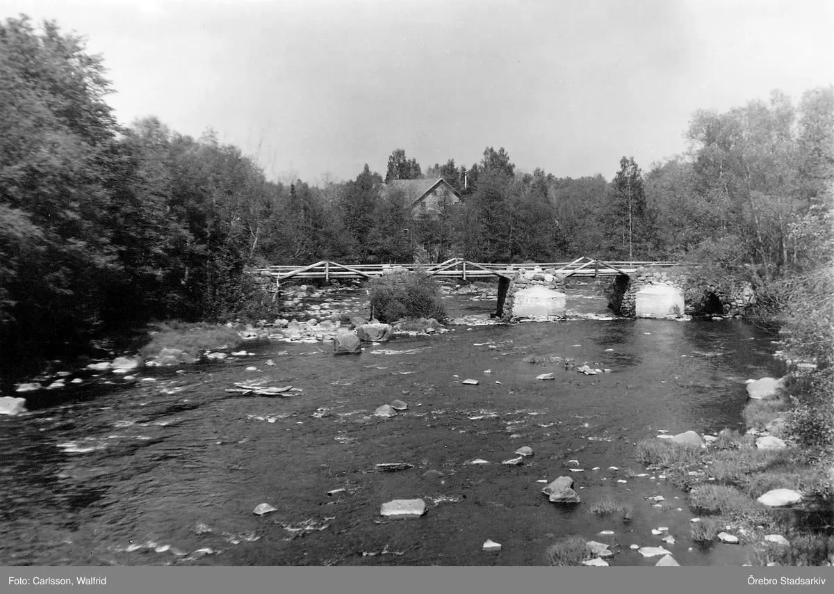 Svartån vid Karlslund, 1950-tal - Örebro Stadsarkiv / DigitaltMuseum