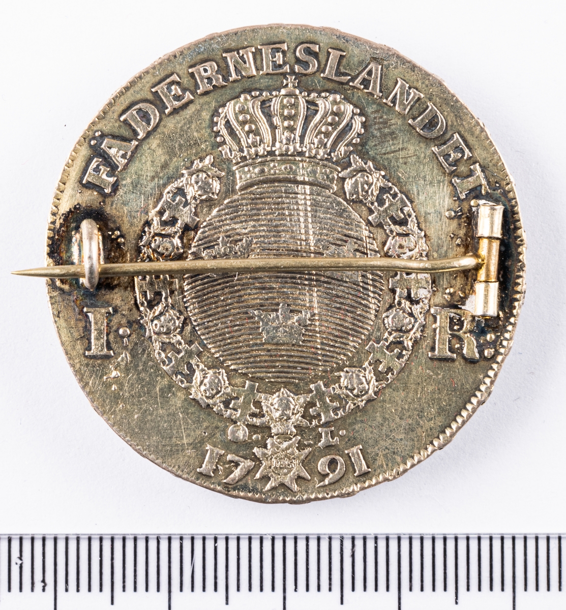 Mynt, Sverige, 1 riksdaler, 3 daler s.m, 1791.