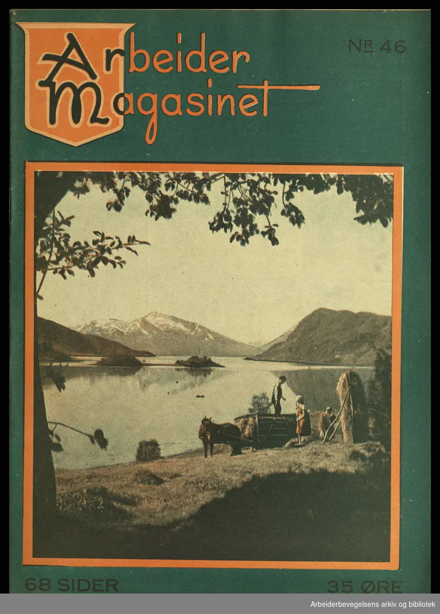 Arbeidermagasinet - Magasinet for alle. Forside. Nr. 46. 1929.