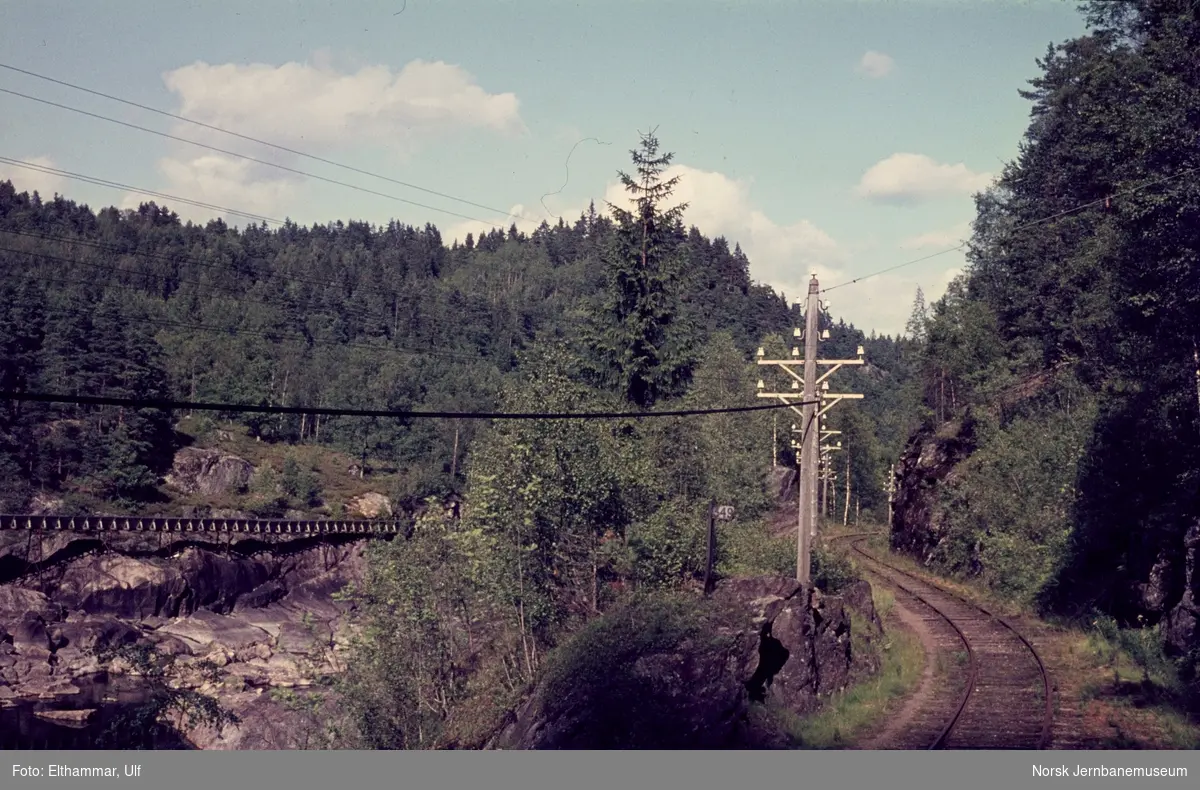 Setesdalsbanen nær Vrengen, km 349 mellom Grovane og Røyknes stasjoner