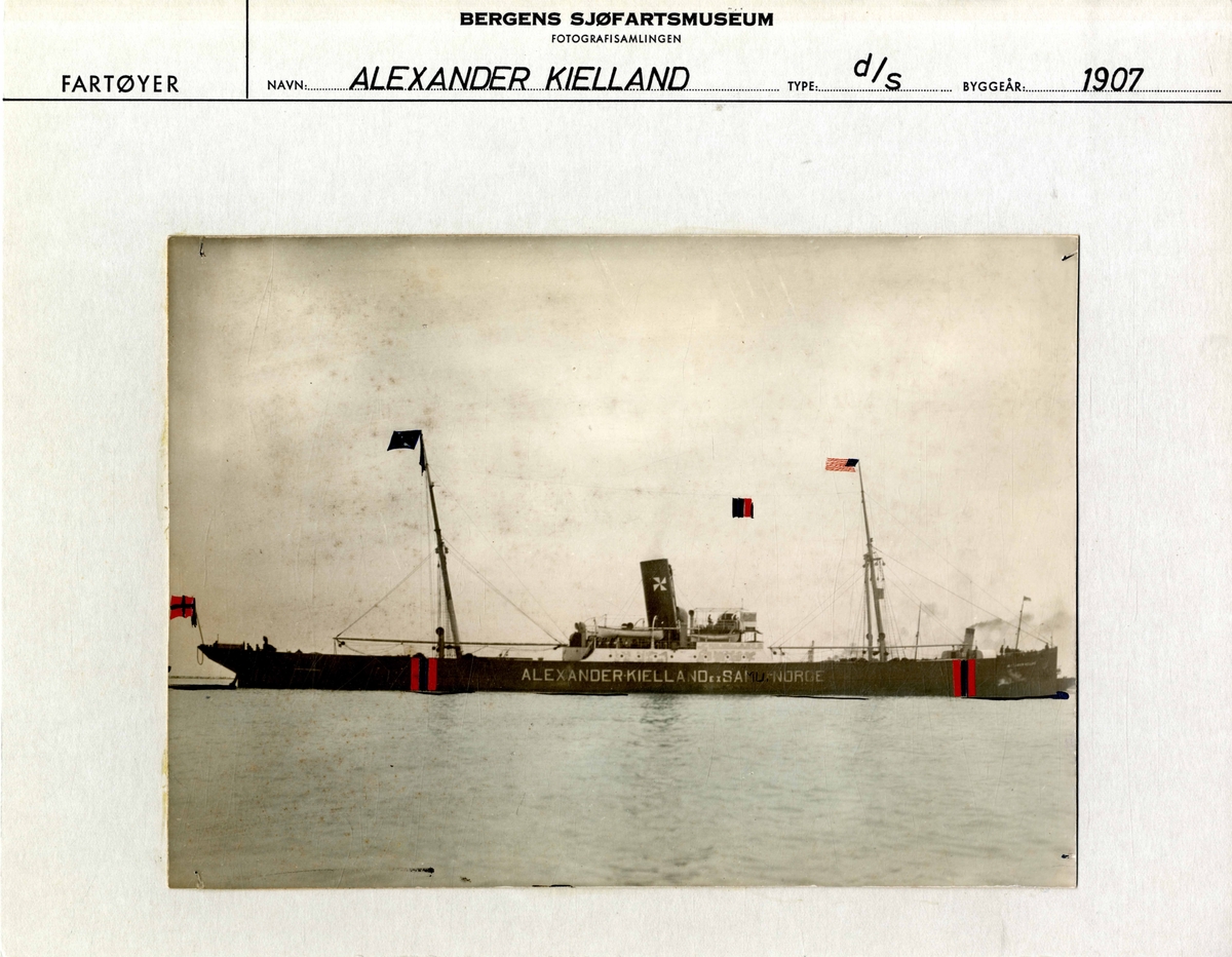 DS ALDEXANDER KIELLAND (bygget 1907).